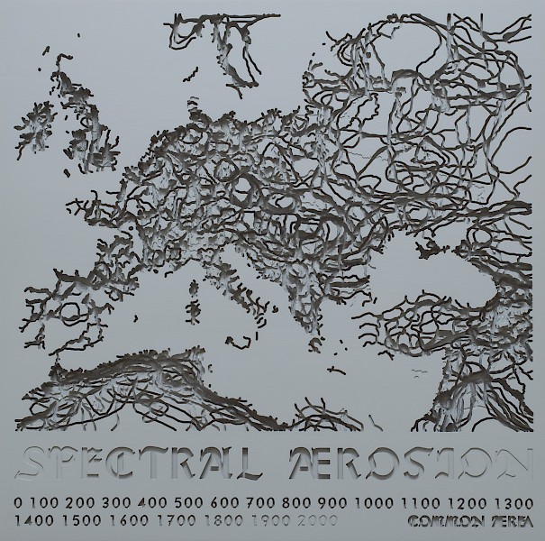 Société Réaliste, Superimposition of political frontiers at the turn of each century from year 0 to year 2000 on the European Peninsula and its surroundings